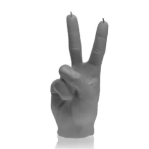 Image of Hand Peace Sign Candle &ndash; Gray Matt