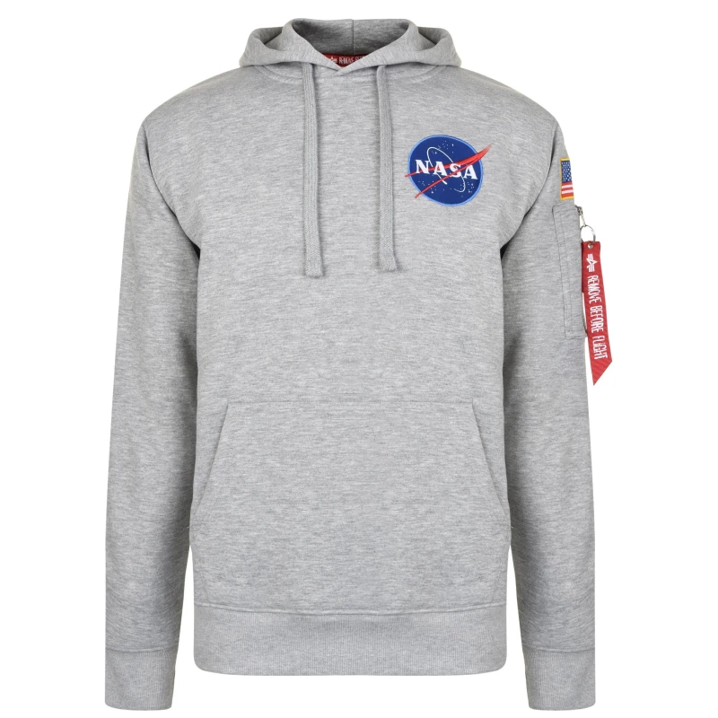 Image of Alpha Industries Space Shuttle Hoody Grey Heather male XL