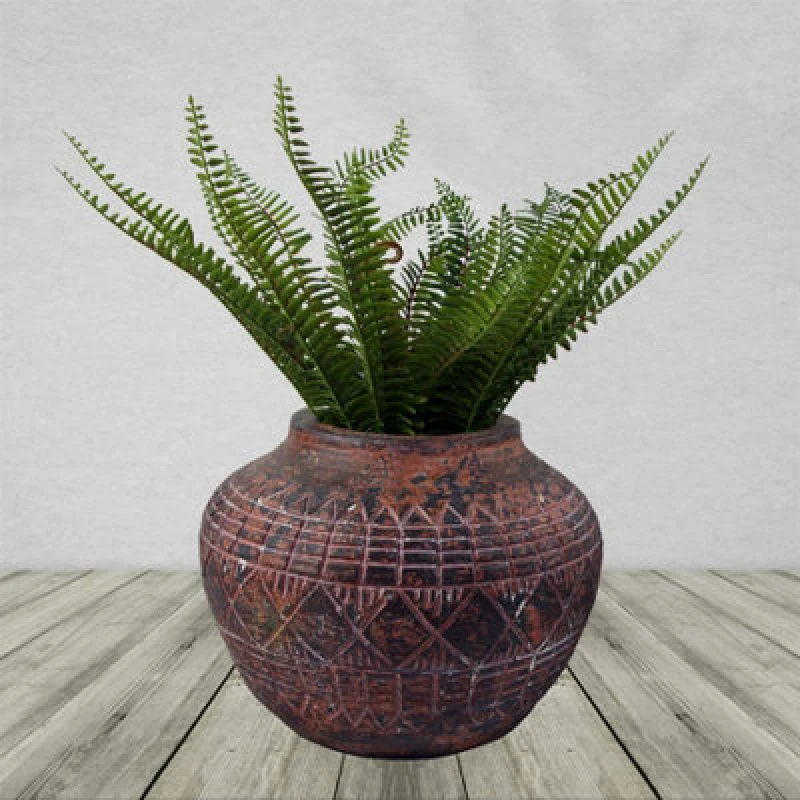 Image of Leaf Design 23cm x 30cm Large Aztec Vase Planter