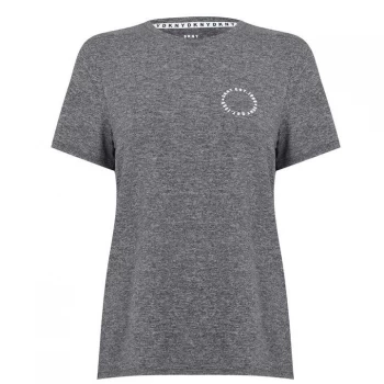 Image of DKNY Marl Pyjama Top - Black Spacedye