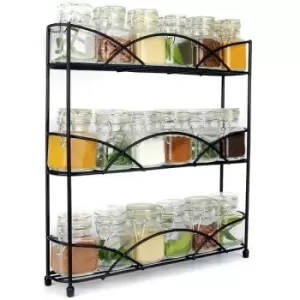Image of 3 Tier Herb & Spice Rack Black M&W