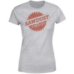 Image of Sawdust is Man Glitter Womens T-Shirt - Grey - 3XL
