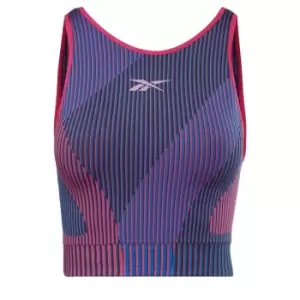 Image of Reebok United By Fitness Myoknit Seamless Top Womens - Vector Blue