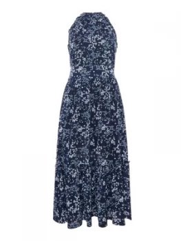 Image of Michael Kors Scatter blossom midi dress Blue