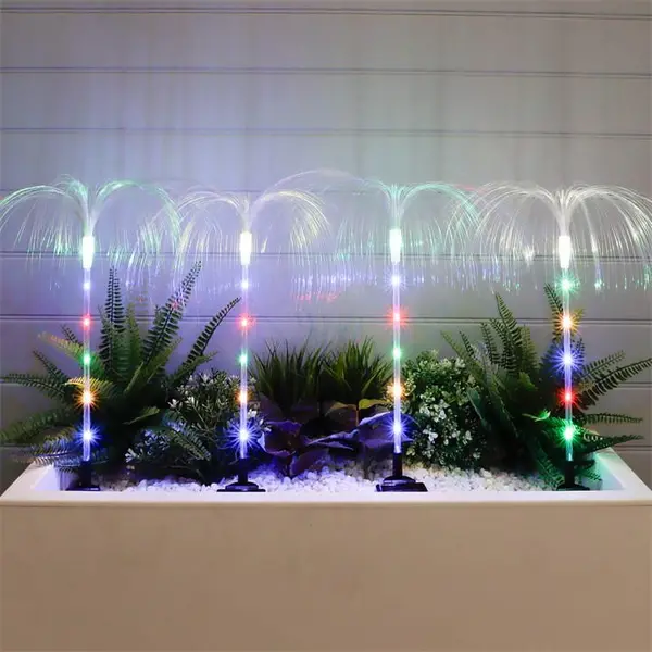 Image of Streetwize Solar Jellyfish Stake Lights (Pack of 4) - Multi 34x70cm
