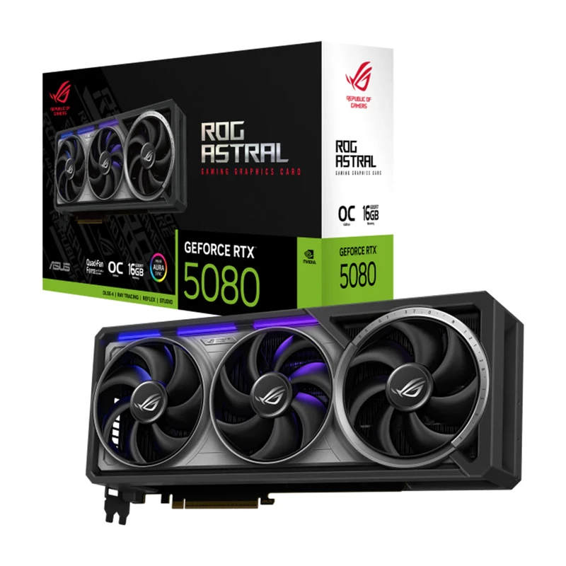 Image of Asus ASUS NVIDIA GeForce RTX 5080 ROG ASTRAL OC Graphics Card for Gaming - 16GB ROG-ASTRAL-RTX5080-O16G-GAMING