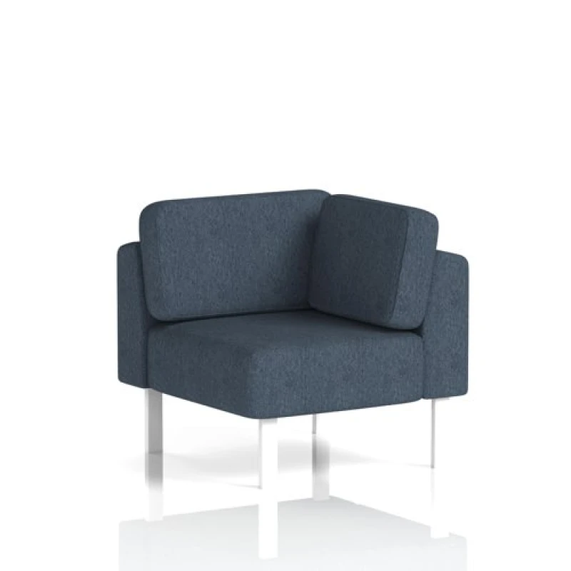 Image of Brixworth Modular Seating Corner Unit with White in Rivet Fabric - Crucible