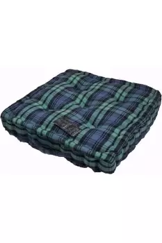 Image of Cotton Black Watch Tartan Floor Cushion