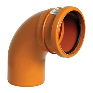 Image of FloPlast D161 Underground Drainage 87.5 Deg Bend Socket -Terracotta 110mm