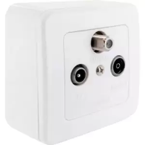 Image of Schwaiger RDS908531 Antenna socket SAT, TV, FM Surface-mount Non-terminated