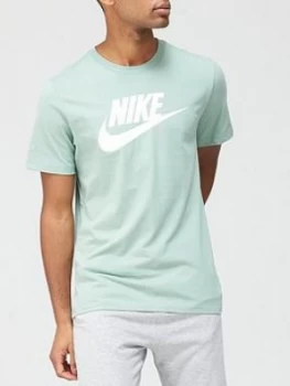 Image of Nike Icon Futura T-Shirt - Silver/White