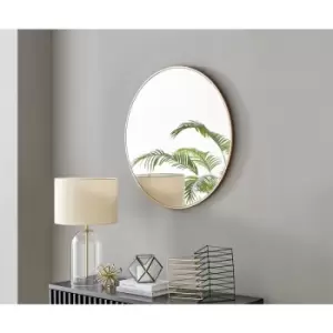Image of Furniturebox Emma 80cm Round Art Deco Gold Frame Wall Mirror Hallway Living Room Dining Room Bedroom