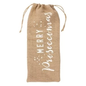 Image of Merry Proseccomas Hessian Bottle Bag