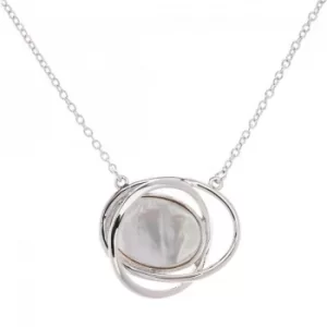 Image of Ladies Karen Millen Stainless Steel Rhythmic Oval Stone Pendant
