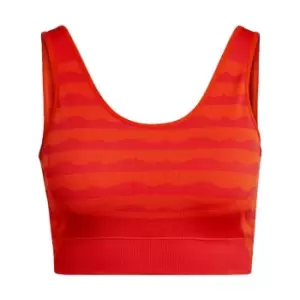 Image of adidas Marimekko Light-Support AEROKNIT Bra Womens - Collegiate Orange