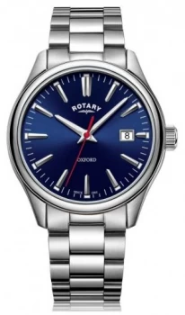 Image of Rotary Gents Stainless Steel Bracelet Blue Dial Watch