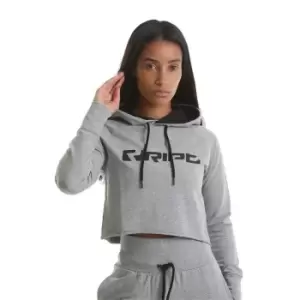 Image of Ript Cropped Hoodie Ladies - Grey