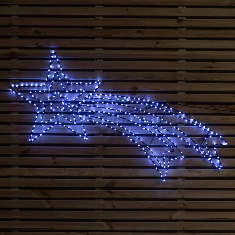 Image of 49cm x 1.19m Light up Christmas Shooting Star with 373 Twinkling White LEDs
