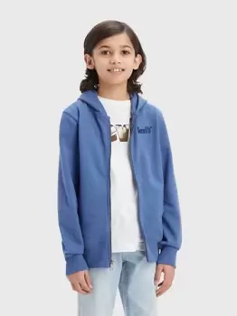 Image of Kids Logo Full Zip Hoodie - Blue