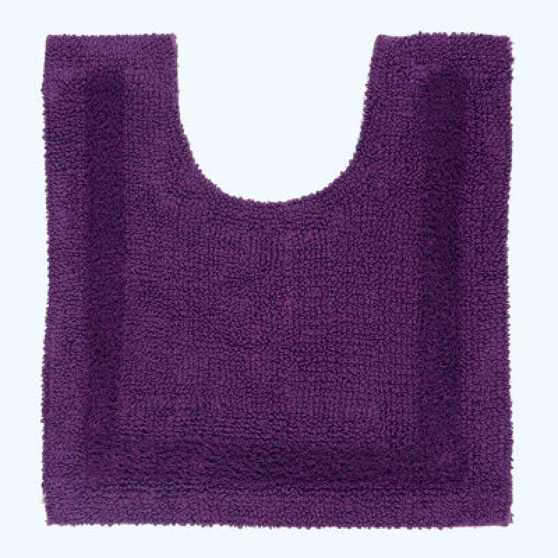 Image of Homescapes Luxury Reversible Cotton Pedestal Mat - Plum