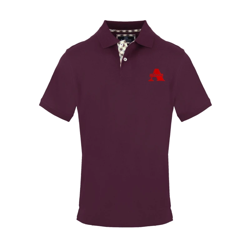Image of Aquascutum Mens Polo Short Sleeve Polo Shirt Short Sleeve Polos Small Red 54287808350