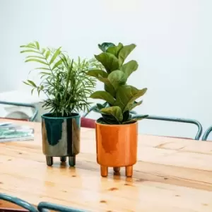 Image of Ivyline Pisa Mustard Planter - H19Cm X D16Cm