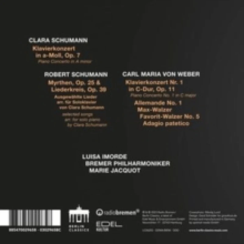 Image of C. Schumann & C. M. Von Weber: Piano Concertos CD / Album Digipak