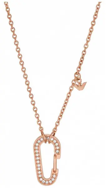 Image of Emporio Armani EGS2950221 Rose Gold Tone Stone Set Pendant Jewellery