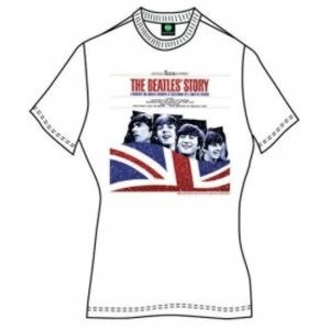 Image of The Beatles The Beatles Story Ladies White T Shirt Small