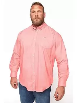 Image of BadRhino Essential Long Sleeve Oxford Shirt - Pink, Size 1Xl, Men