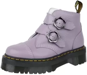 Image of Dr. Martens Devon FLWR - Lilac Milled Nappa Biker Boot lilac