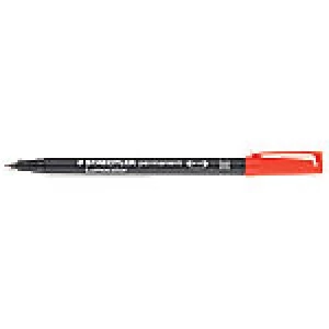 Image of Staedtler Lumocolor OHP and CD Pens Permanent Medium Red, Pack Of 10