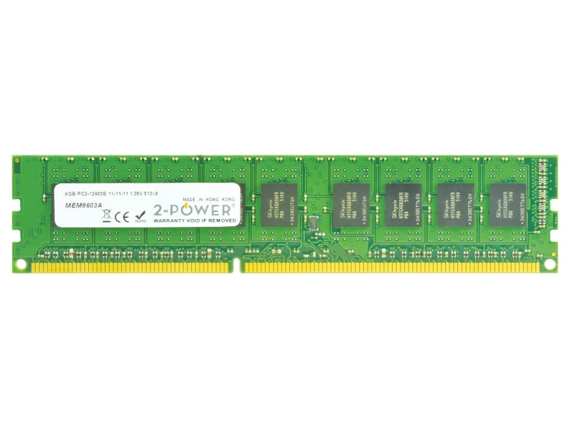 Image of 2-Power 8GB DDR3L 1600MHz ECC + TS UDIMM Memory