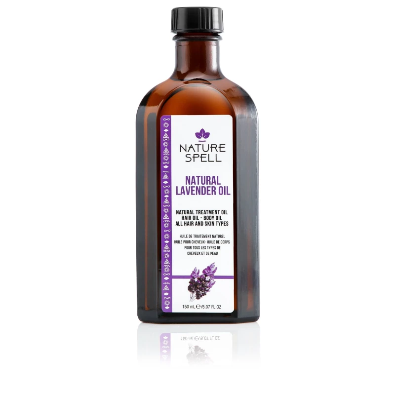 Image of Nature Spell Lavender Oil' For Hair & Skin 150ml Clear female