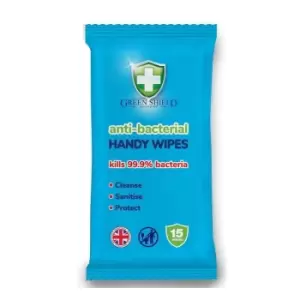 Image of Green Shield Anti-Bacterial Handy Hand Wipes 15 pcs