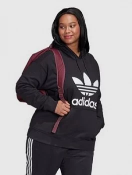 Image of Adidas Originals Plus Trefoil Hoodie - Black