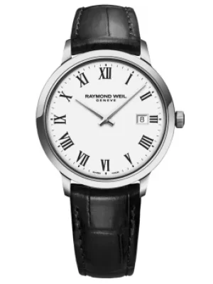 Image of Raymond Weil Mens Toccata Classic White Roman Numeral Dial Black...