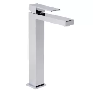 Image of Tall Chrome Mono Basin Mixer Tap - Cube