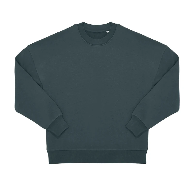 Image of B&C Mens Influence Crew Neck Sweatshirt in Teal Size: XL Teal Male XL