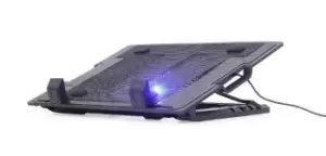 Image of Gembird NBS-1F17T-01 notebook cooling pad 43.2cm (17") 1500 RPM Black