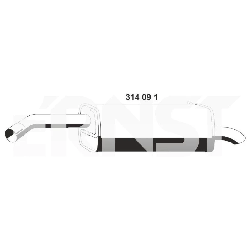 Image of ERNST 314091 Rear silencer End Silencer (3437)