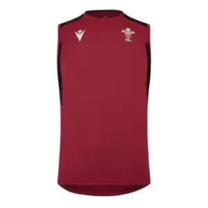 Image of Macron Wales Rugby Sleeveless Training Vest - Red