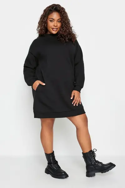 Image of Yours Sweatshirt Dress Black