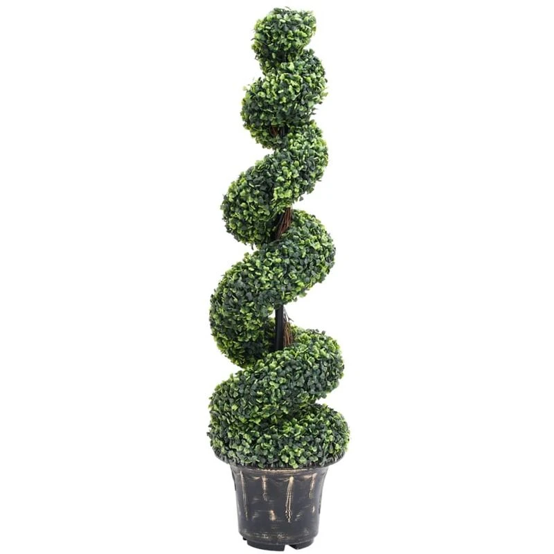 Image of VIDAXL Artificial Boxwood Spiral Plant with Pot Green 117cm Vidaxl 8720286569061