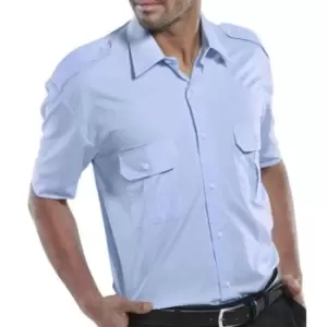 Image of Pilot Shirt Short Sleeve Sky Blue - Size 15