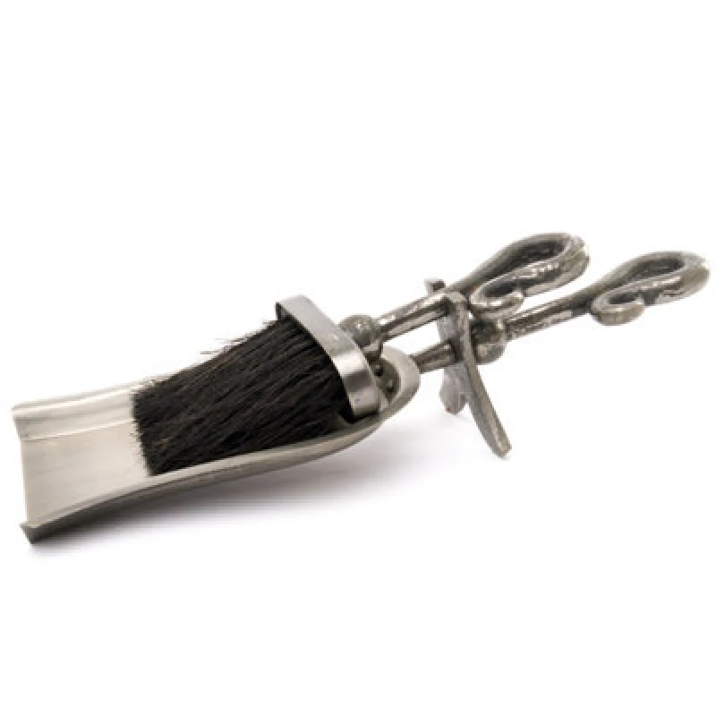Image of Antique Pewter Crook Handled Hearth Tidy
