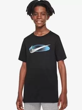 Image of Nike Older Boys Sportswear Core Brandmark T-Shirt - Black, Size M=10-12 Years