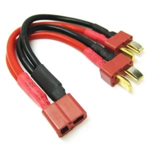 Image of Etronix Deans 2S Battery Harness For 2 Packs In Parallel 14Awg Silicone Wire
