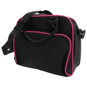 Image of Bagbase Compact Junior Dance Messenger Bag (15 Litres) (Pack of 2) (One Size) (Black/Fuchia)