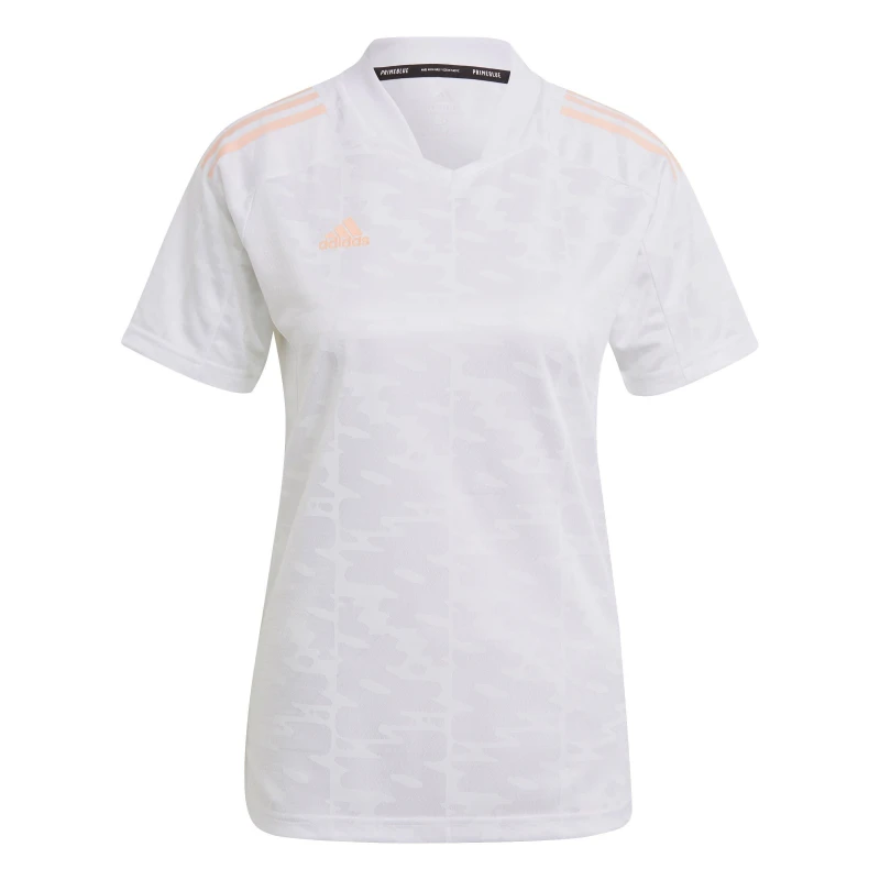 Image of adidas Womens Condivo21 Short-Sleeve Performance T-Shirt White female 6 (XXS)
